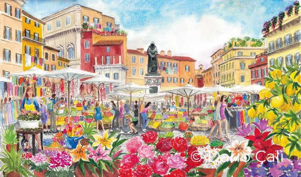 Campo de' Fiori - cm 48x32 - € 350