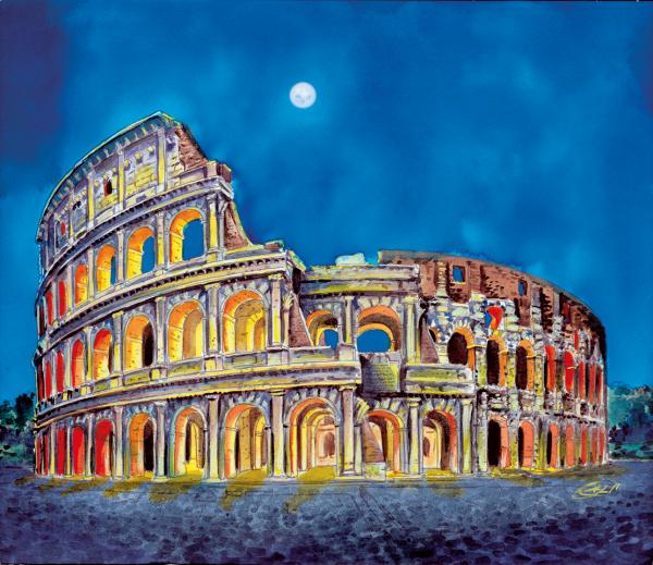 Colosseo di notte - cm 32x24 - € 270