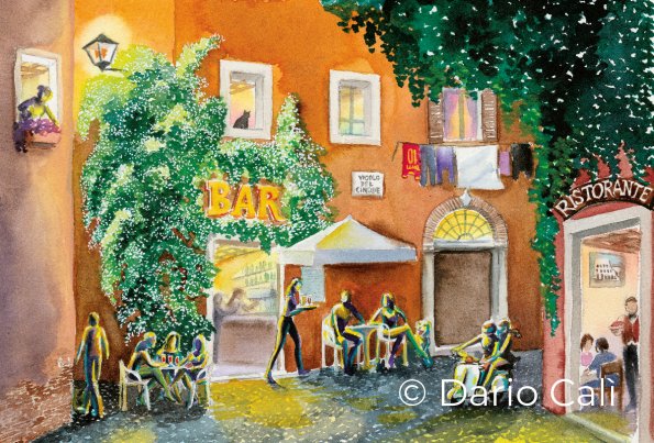 Trastevere, vicolo del Cinque - cm 34,5x24,5 - venduto