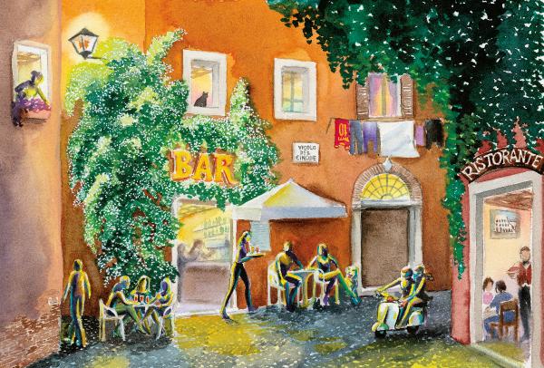 Trastevere, vicolo del Cinque - cm 34,5x24,5 - venduto