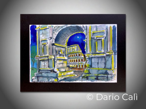 il Colosseo visto dall'Arco di Tito