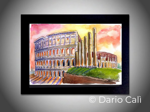 Colosseo e le colonne del tempio di Venere