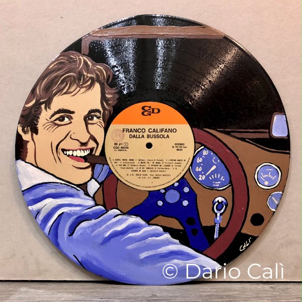 Franco Califano - acrilici su LP vinile - venduto