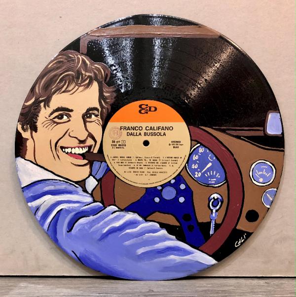 Franco Califano - acrilici su LP vinile - venduto