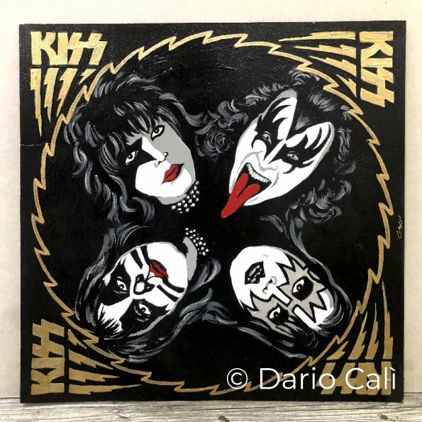Kiss - acrilici su cartone - cm 31x31 - € 80