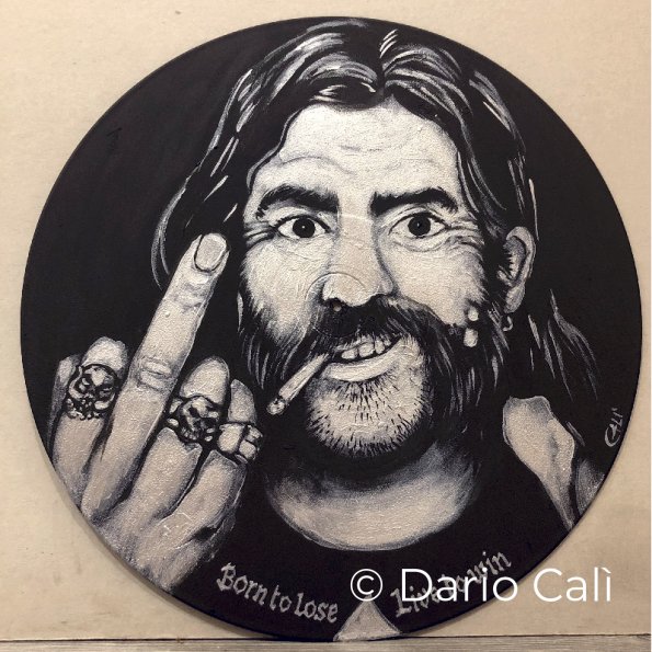 Lemmy - acrilici su Lp vinile - venduto