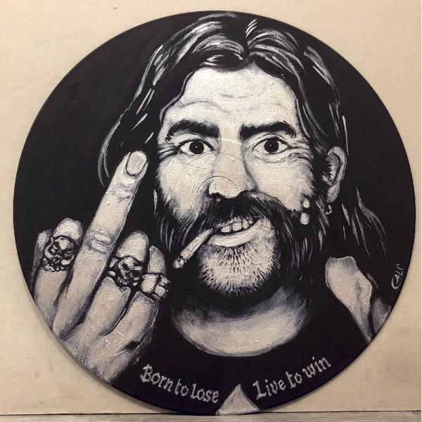 Lemmy - acrilici su Lp vinile - venduto
