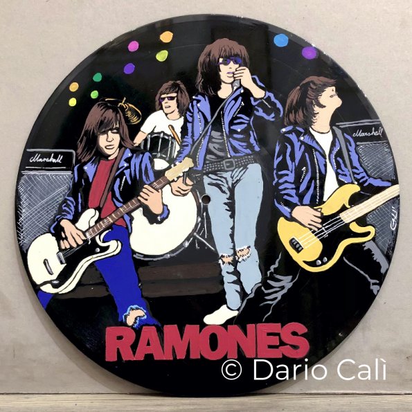 Ramones - acrilici su Lp vinile - € 100