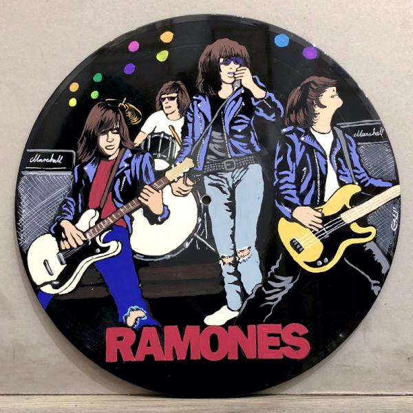 Ramones - acrilici su Lp vinile - € 100