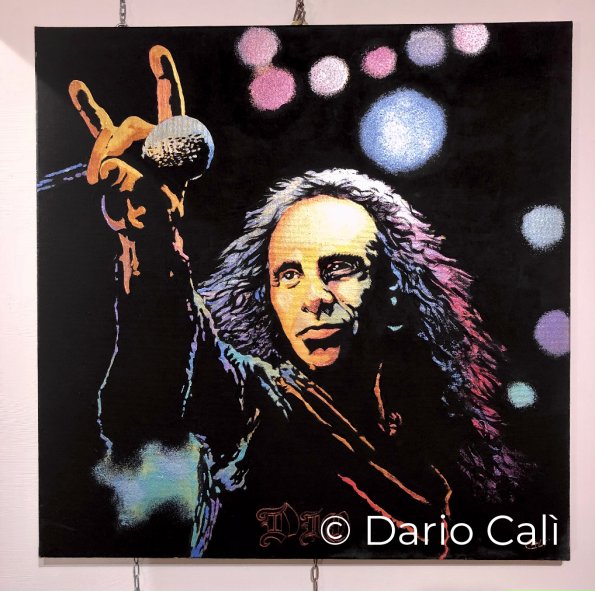 Ronnie James Dio - acrilici metallizzati su tela - cm 50x50 - € 350