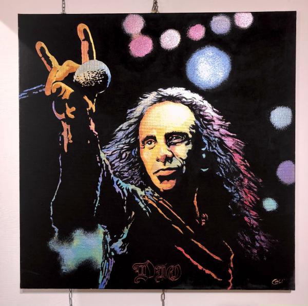 Ronnie James Dio - acrilici metallizzati su tela - cm 50x50 - € 350