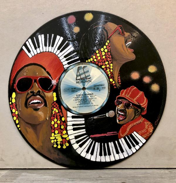 Stevie Wonder - acrilici su Lp vinile - € 90
