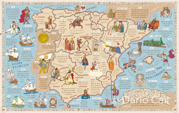 Map of Spain - Historia - Susaeta Ediciones (Spain)