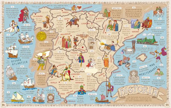 Map of Spain - Historia - Susaeta Ediciones (Spain)